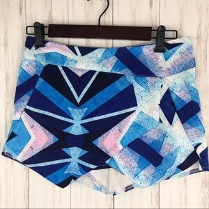 LF Rumor Boutique blue and white envelope skirt